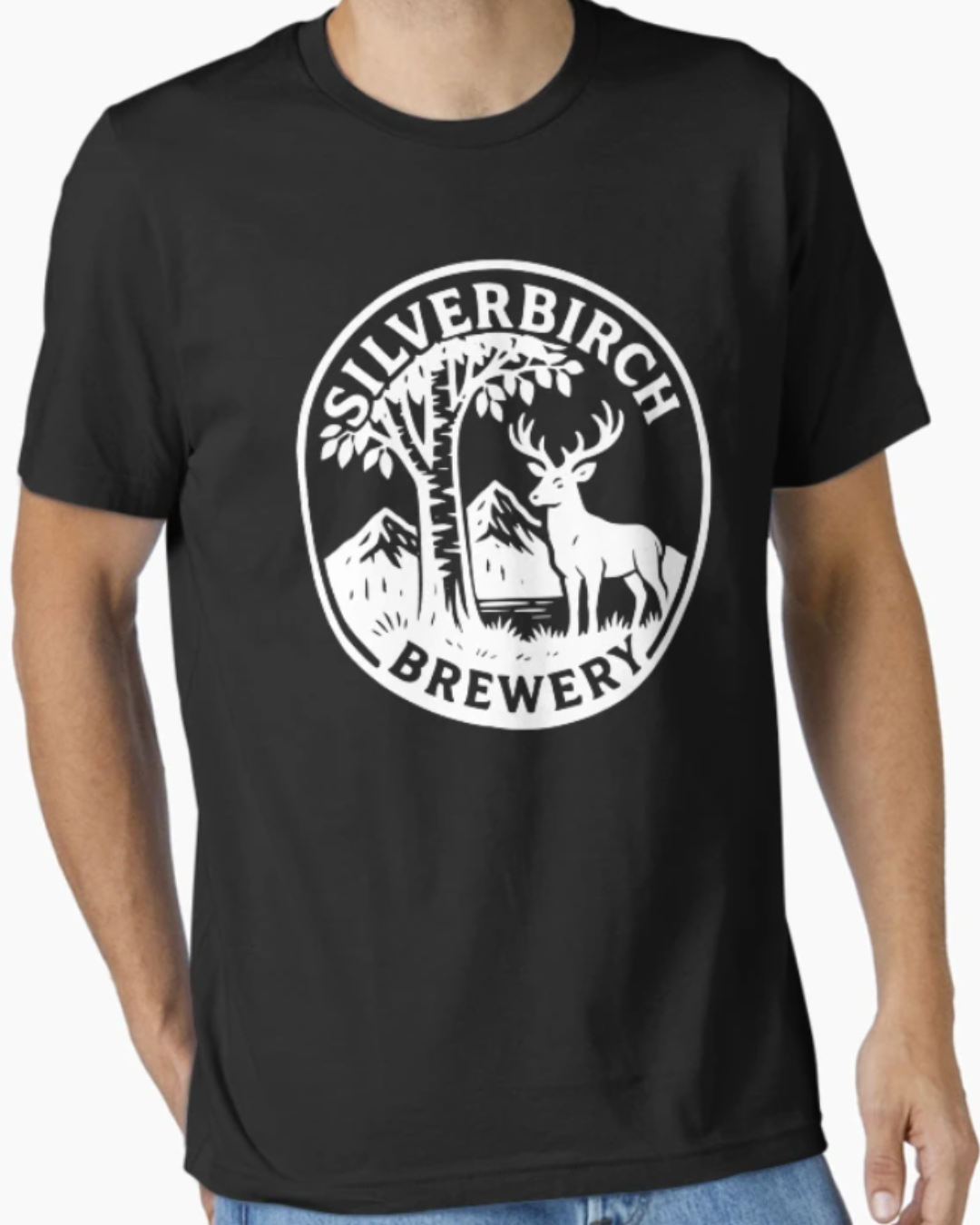 White Logo Print T-Shirt